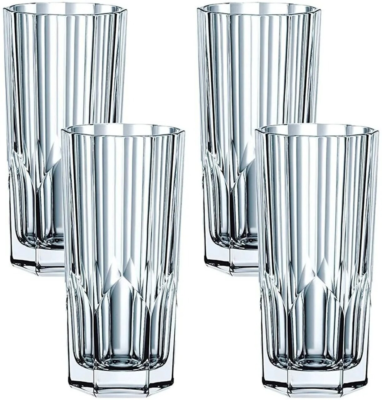 Nachtmann Aspen 11 oz. Long Drink Glass, Set of 4, Fine Bavarian Crystal Glass